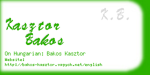 kasztor bakos business card